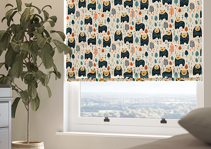 Bear Necessities, Spruce - Motorised Roman Blind - Image 5